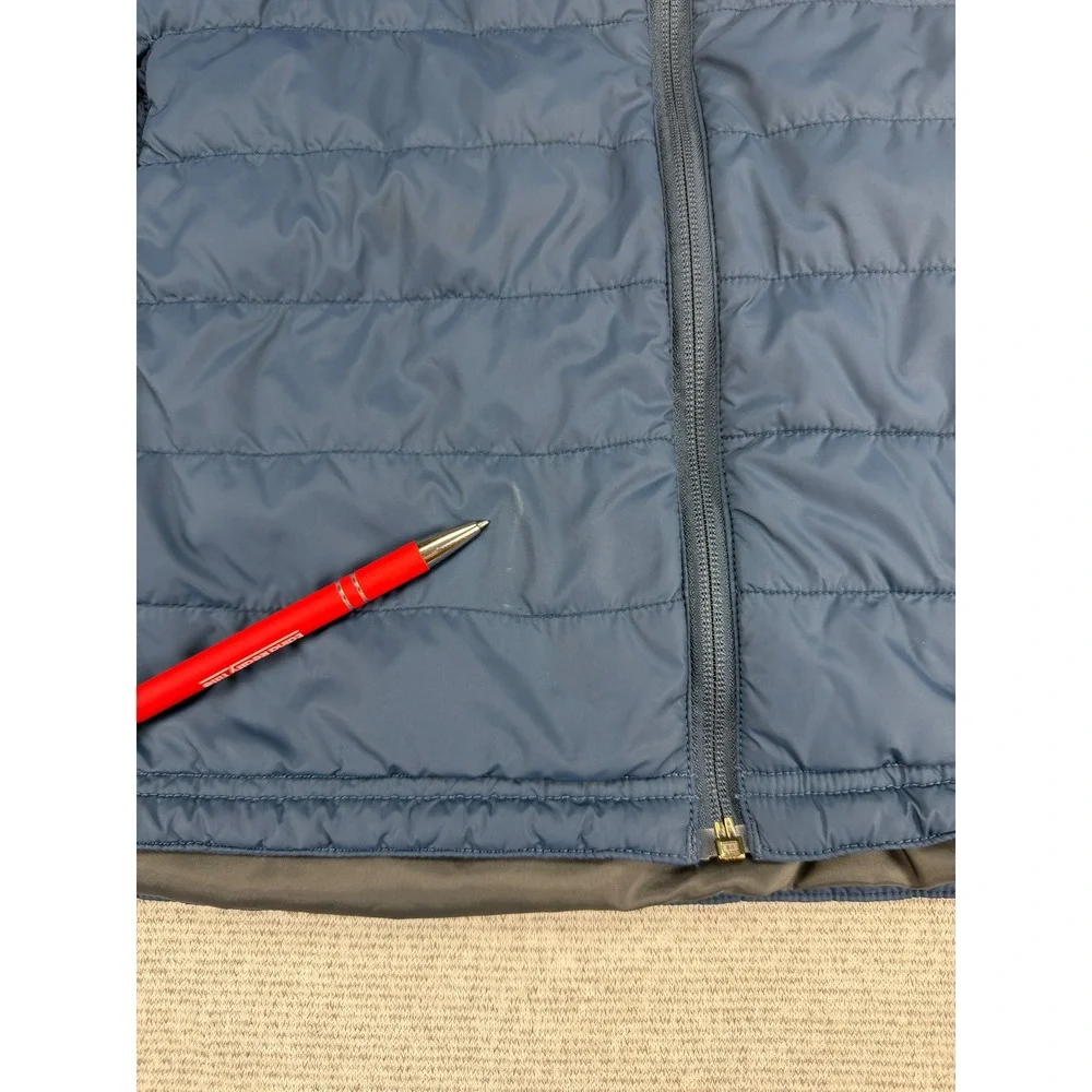 Carhartt Brookville Quilted Nylon Jacket Mens Large Blue Full Zip 102208 476